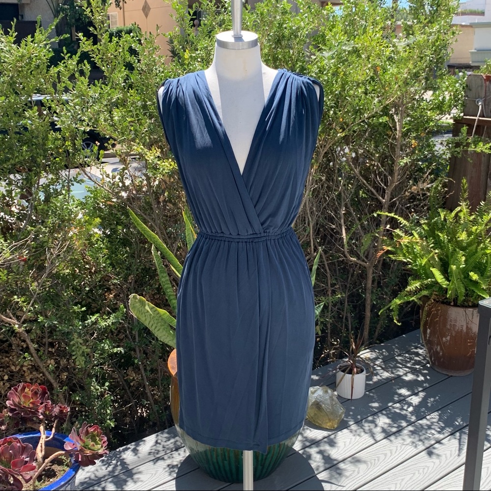 DOLAN Drape & Ruching Silk Sleeveless Dress XS EUC